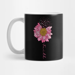 Flower Faith Breast Cancer Awareness Mug